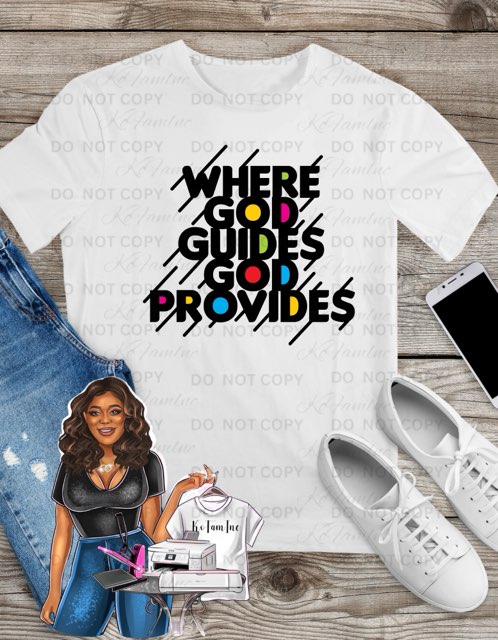 Where God Guides, God Provides T-Shirt – Inspirational Faith Tee