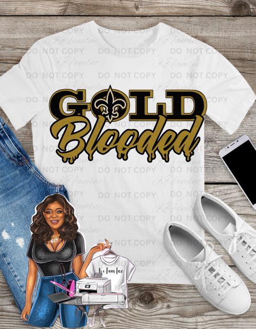 Gold Blooded T-Shirt – Bold Loyalty Design